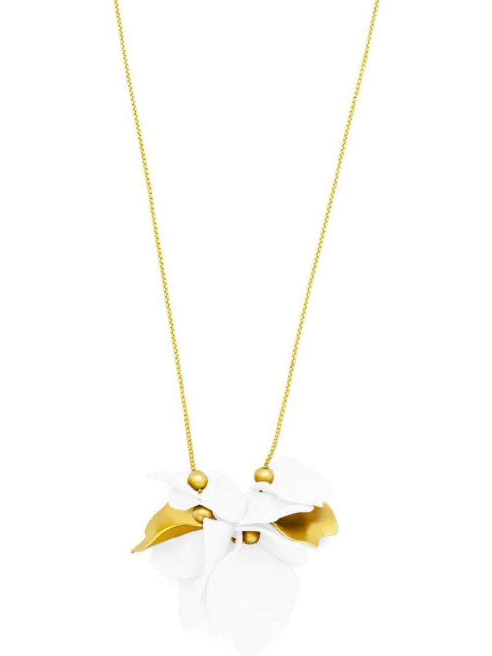 Boho Long Pendant Necklace for Women | Statement Gold Plated Flower Petals Gift